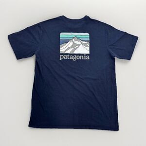 Patagonia Tshirt Mens Size Medium Blue Short Sleeve Casual Tee